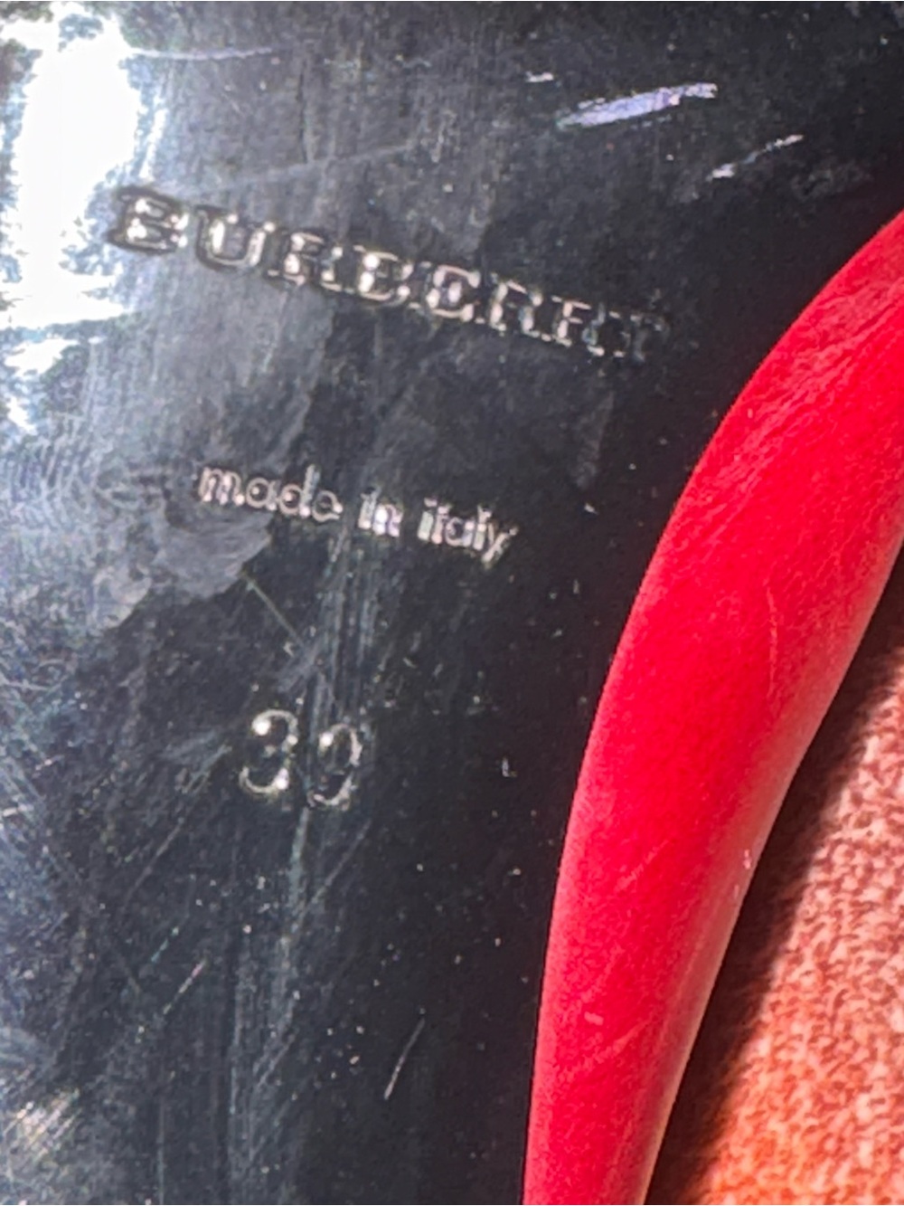 Burberry red leather Kitten pointy heeled boots Size 39 - Picture 14 of 15